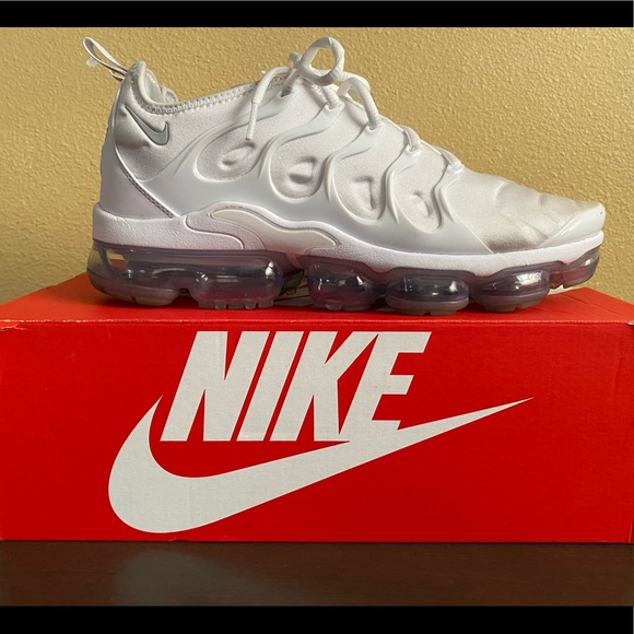 Nike Air VaporMax Plus Men Size10.5 White Platinum